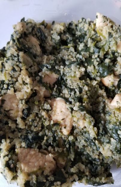 Chicken florentine quinoa