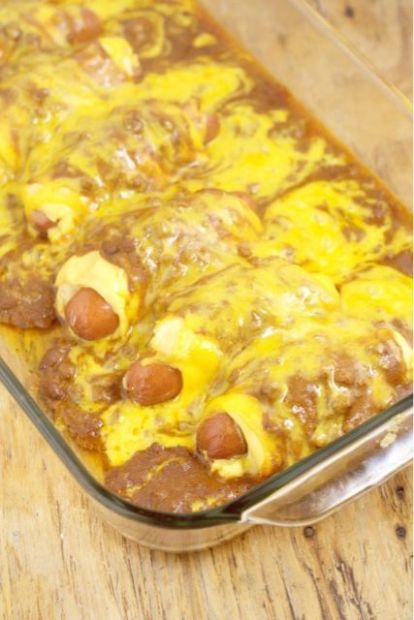 Chili Cheese Dog Bake