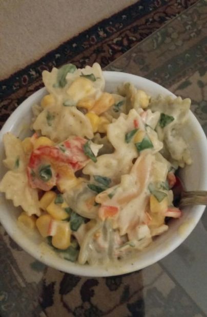 Crab pasta salad