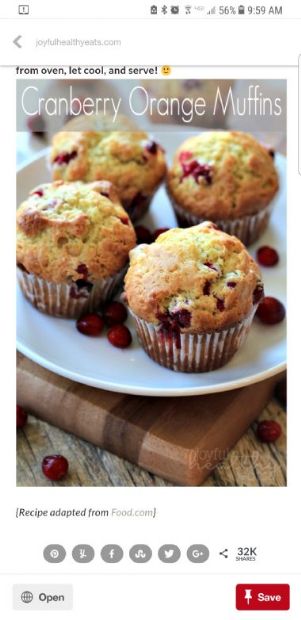 Cranberry orange muffins