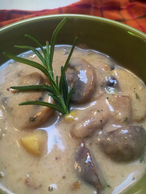 Creamy Potato Leek and Mushroom Soup