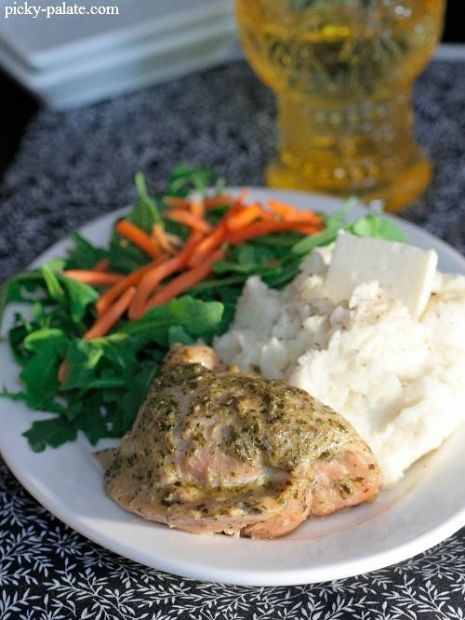 Crock Pot Pesto Ranch Chicken Thighs