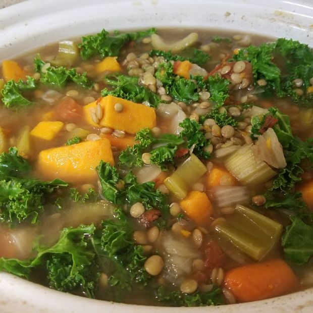 Crock Pot Vegetable Lentil Soup (FOK)