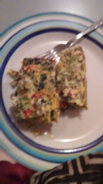 Crustless Duck Eggs Spinach and Broccoli Quiche