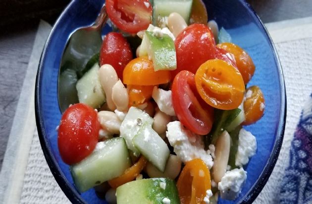 Cucumber tomato Greek salad