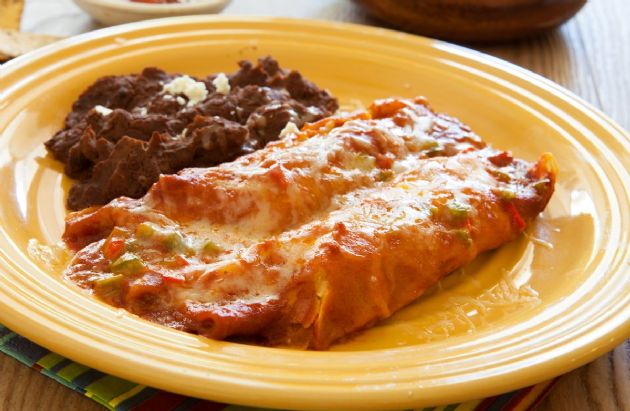 Easy Vegetable Enchiladas Recipe | SparkRecipes