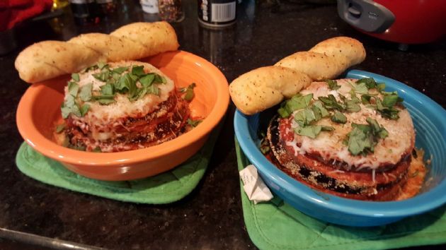 Eggplant Parmesan Stacks