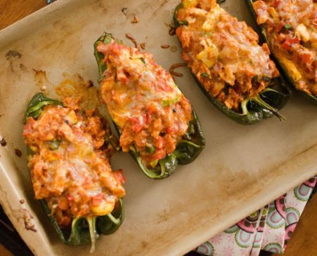 Enchilada Stuffed Poblanos