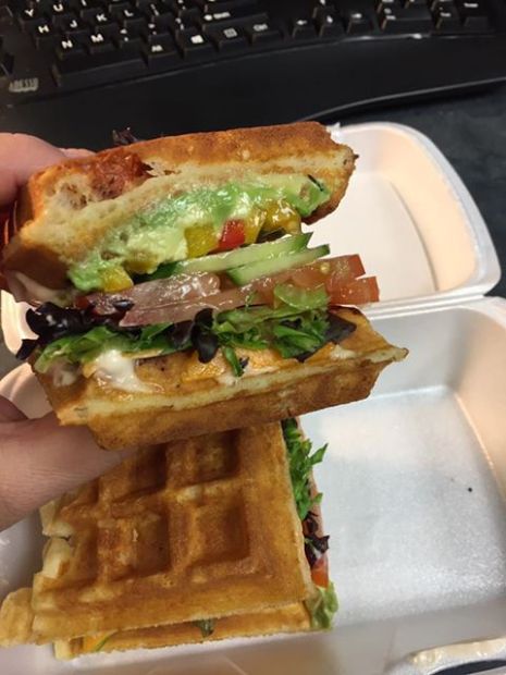 Fat Sheep Cafe - Veggie Waffle Sandwich