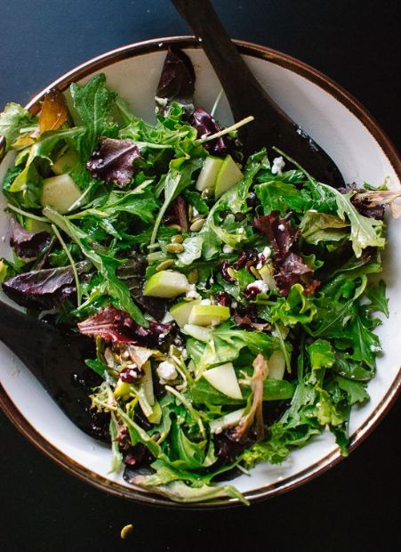 Favorite Green Salad with Apples, Cranberries and Pepitas