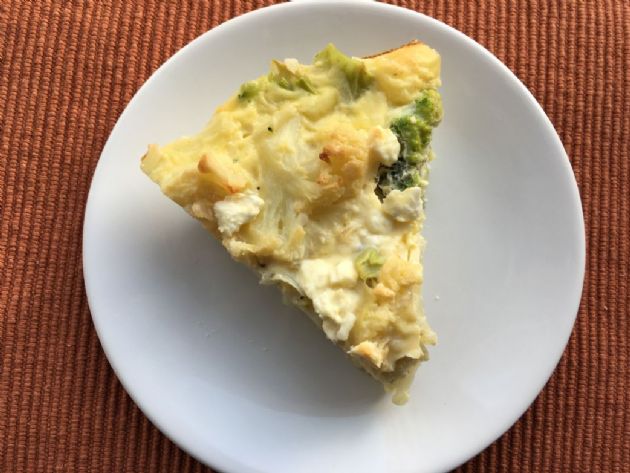 Goat Cheese & Veggie Crustless Quiche