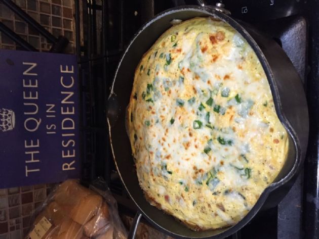 Fire roasted vegetable frittata