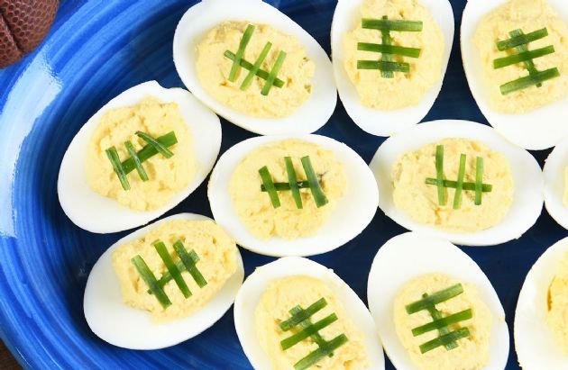 Fourth Down Deviled Eggs 