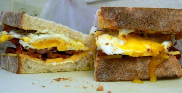 Two to the Fifth Power Breakfast Sandwich