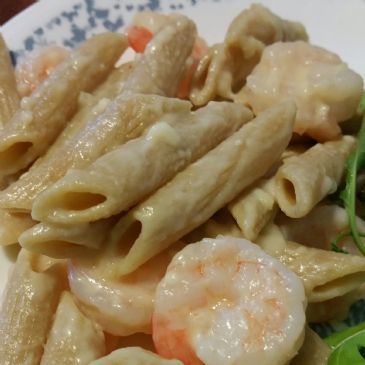 Garlic Pasta with Shrimp