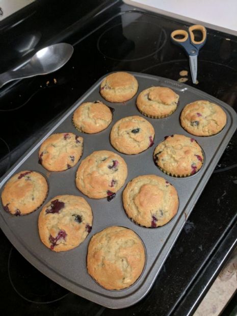 Gluten Free Blueberry Banana Bread Muffins