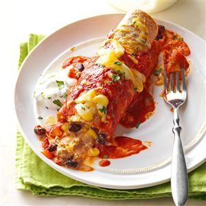 Ground Turkey & Black Bean Enchiladas