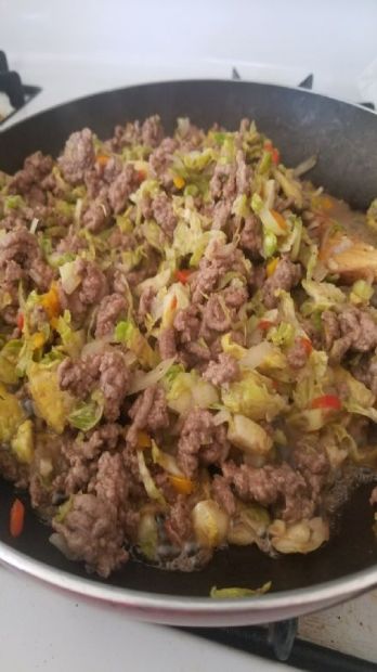 Ground beef with veggies