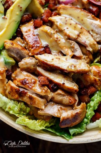 HONEY MUSTARD CHICKEN and BACON SALAD