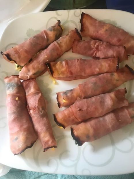 Ham egg and cheese roll ups