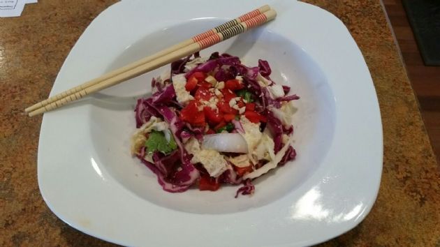 HealthyLady's Tangy Asian Cabbage Salad