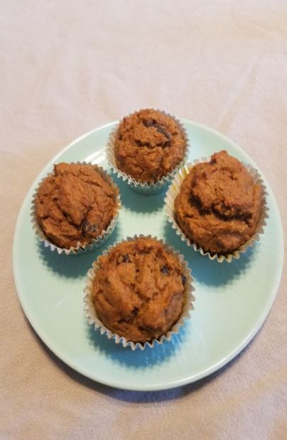 Hearty Pumpkin Cranberry Muffins