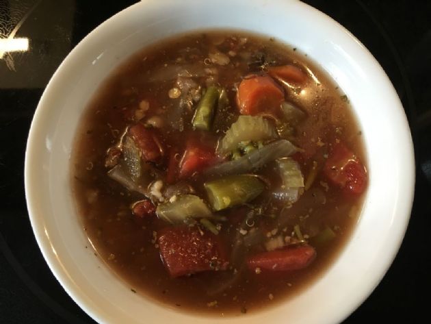 Homemade Rib Eye & Vegetables soup