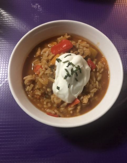 Organic low-fat Turkey Chili with beans