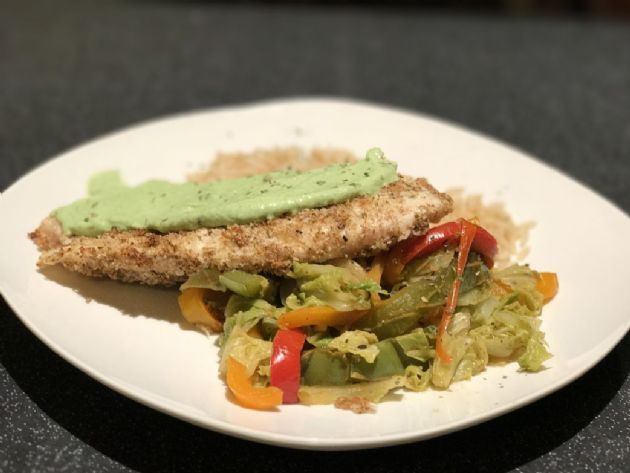 Jamaican Jerk Tilapia with Cilantro Lime Cream Sauce