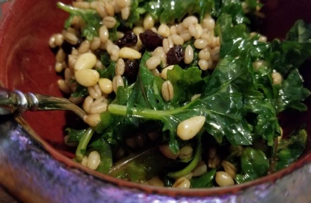 Kale-barley salad