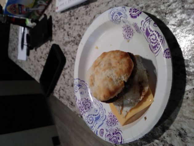 Kathy's Sausage, Egg, & Cheese Biscuit