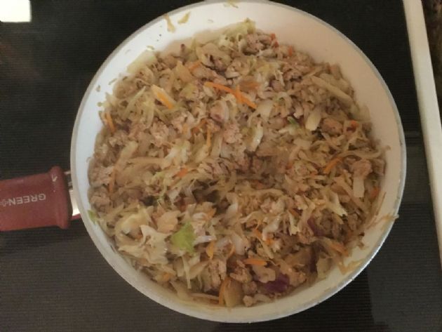 Keto Beef Egg Roll Slaw