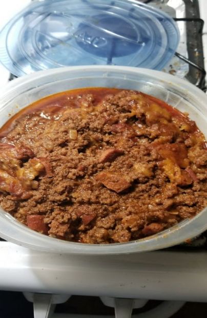 Keto Chili Cheese Dog Casserole