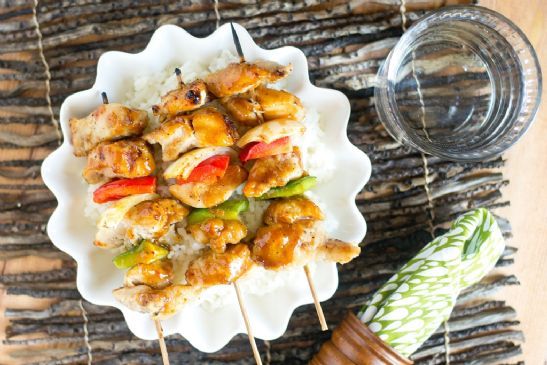 Korean BBQ Chicken Kebabs