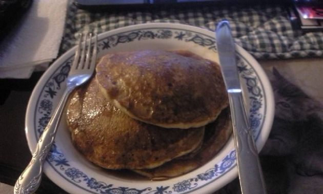 Linda's Healthy Sourdough Rye Pumpkin Pancakes