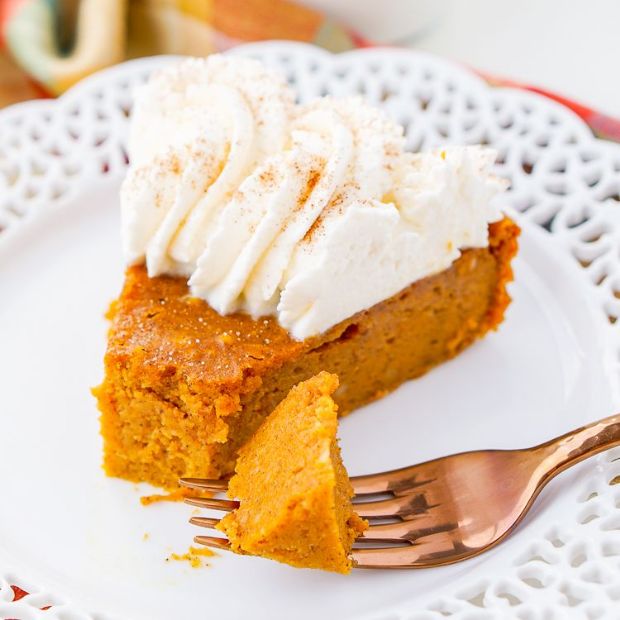 Low Carb Crustless Pumpkin Pie Recipe | SparkRecipes