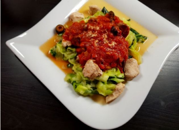 Low carb zucchini Chicken  Pasta 