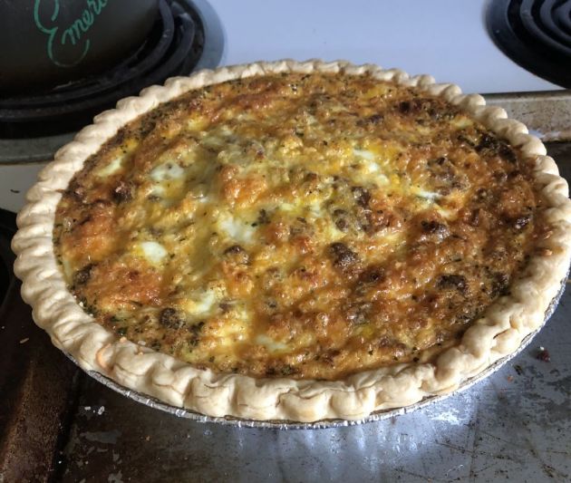 Mamas E’s  sausage cheese quiche 