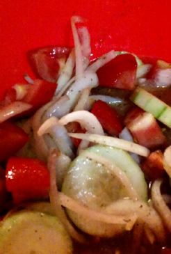 Marinated Cucumber, Tomato & Onions