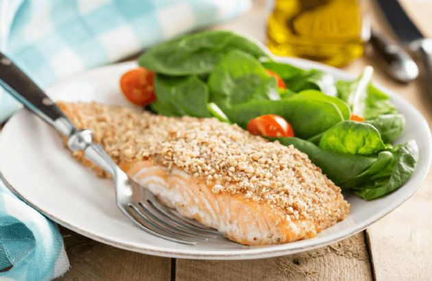 Matzo-Breaded Salmon