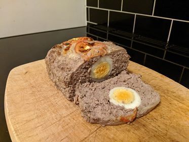 Meatloaf with eggs