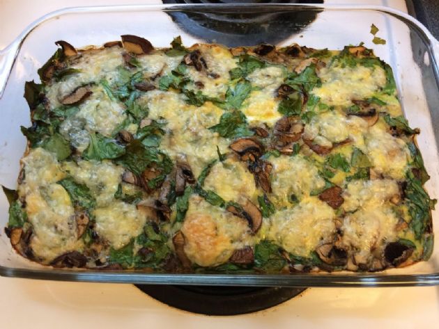 Mermaidsong's Spinach Mushroom Swiss Frittata