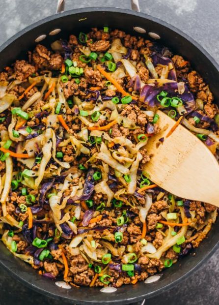 Mince with carrots and cabbage Recipe | SparkRecipes