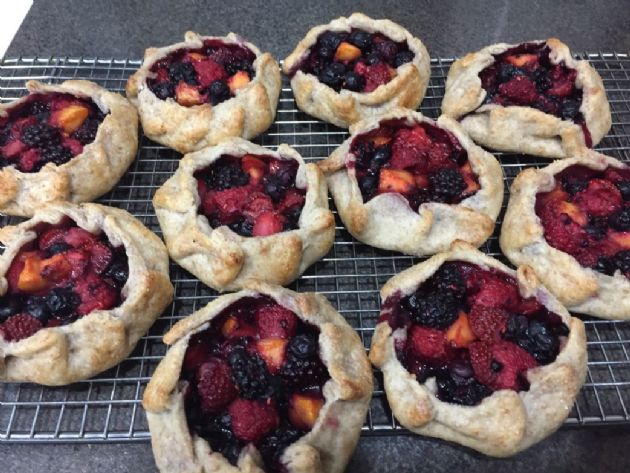 Mixed Berry and Peach Galette