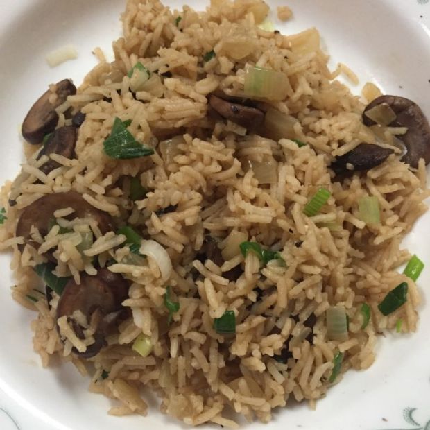 Mushroom Basmati Rice Recipe | SparkRecipes