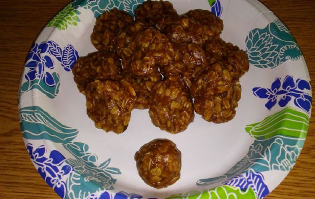 No Bake, 3 ingredient, nowREDUCED SUGAR RECIPE, Oatmeal, PeanutButter Cookies (REVISED by Pandorass)