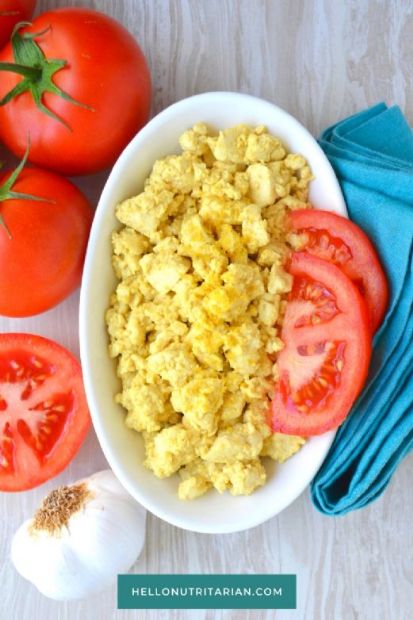 Nutritarian Tofu Scrambled Eggs