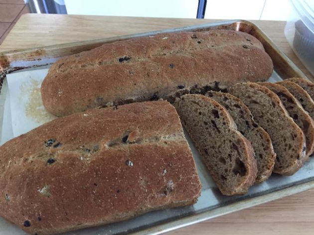 Olive Sourdough Whole Wheat Bread