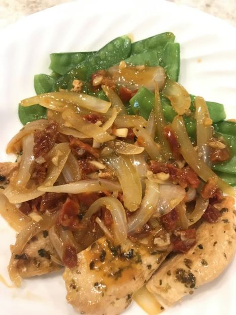 Onion and Garlic Chicken with Sun-dried Tomatoes By Tamera