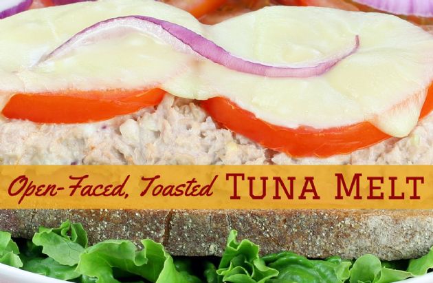 Opened Face Toasted Tuna Melts